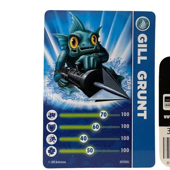 Skylanders Spyros Adventure Gill Grunt Figure With Card - Picture 2 of 8